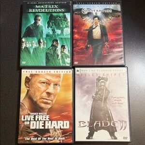 Matrix, Constantine, Die Hard, Blade II DVD Set